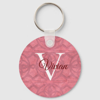 Victorian Rouge Pink Key Ring