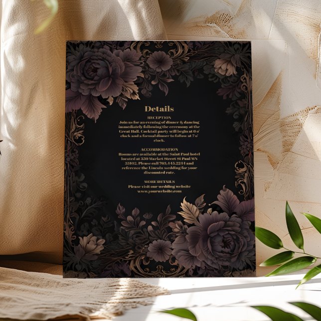 Victorian Royal Gothic Wedding Enclosure Card (Creator Uploaded)