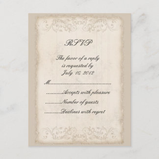 Victorian RSVP Card