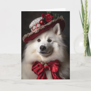 Victorian Samoyed Christmas Holiday Card