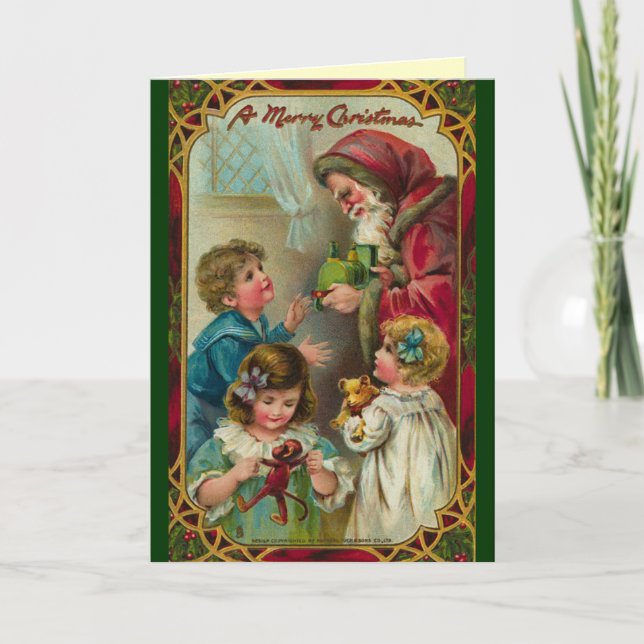 Victorian Santa Christmas Card (Front)