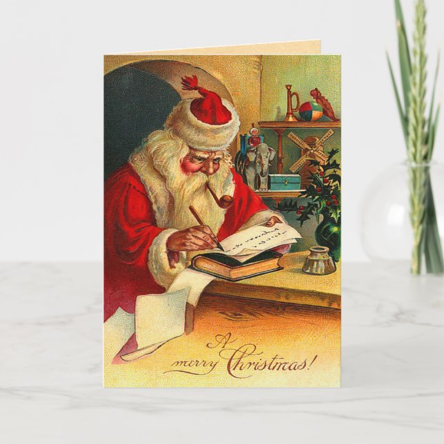Victorian Santa Christmas Card (Front)