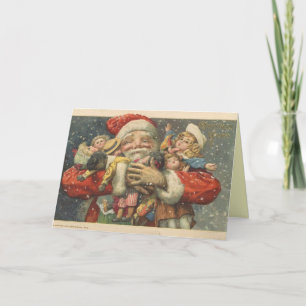 Victorian Santa Christmas Card