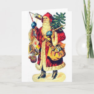 Victorian Santa Christmas Greeting / Note Card