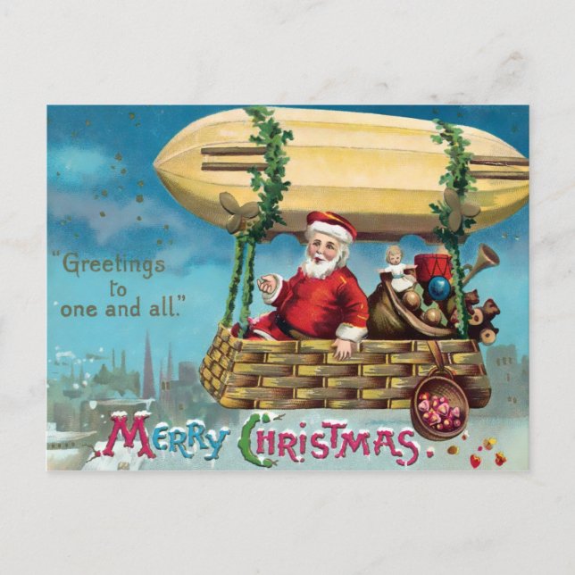 Victorian Santa Christmas Postcard (Front)
