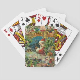 Victorian Santa Claus Christmas Collage Antique  Playing Cards