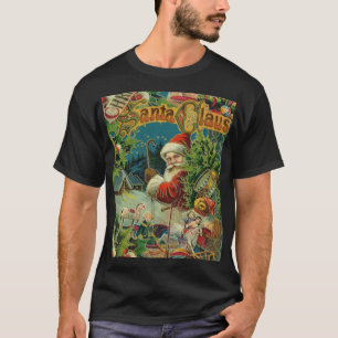 Victorian Santa Claus Christmas Collage Antique T-Shirt