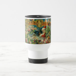 Victorian Santa Claus Christmas Collage Antique Travel Mug
