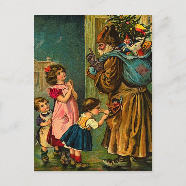 Victorian Santa Claus Christmas Postcards (Front)