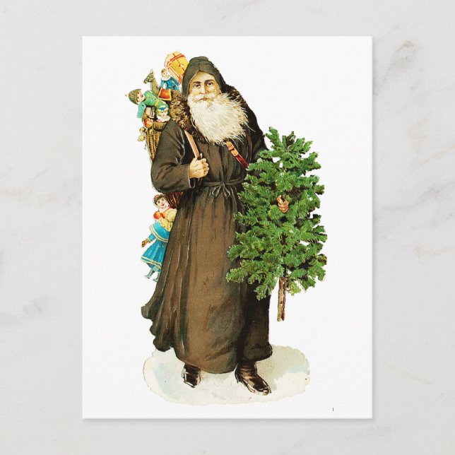 Victorian Santa Claus Holiday Postcard (Front)