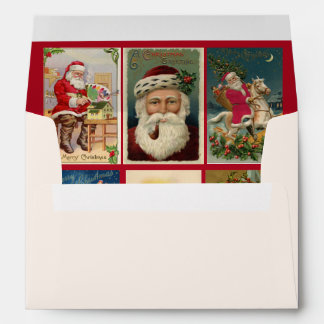 Victorian Santa Claus Inside Christmas Card  Envelope