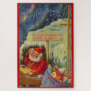 Victorian Santa Claus on the wireless Jigsaw Puzzle