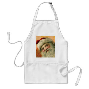 Victorian Santa Claus Portrait, Vintage Christmas Standard Apron