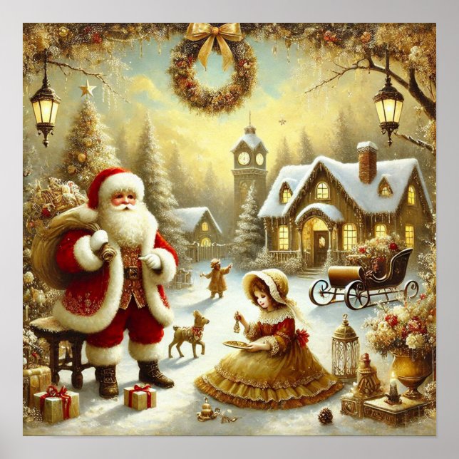 Victorian Santa Claus Poster (Front)
