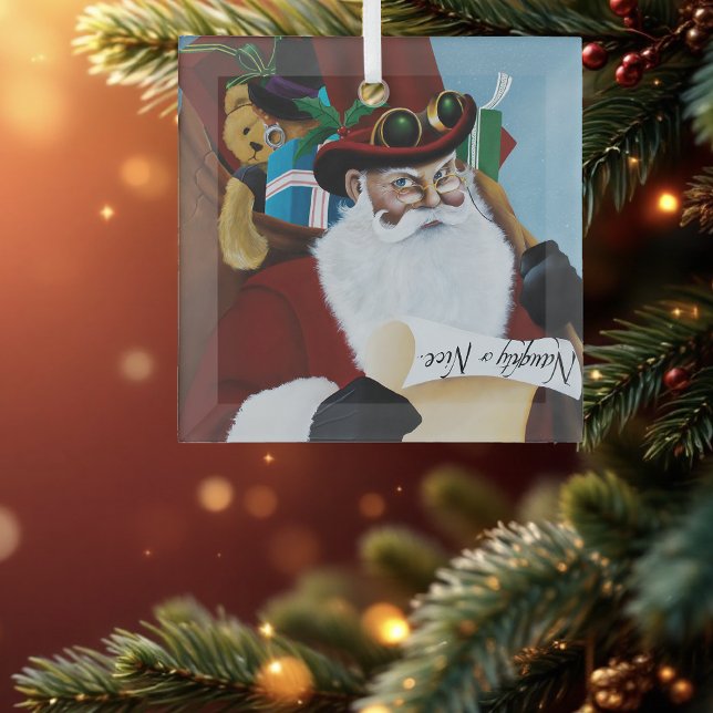 Victorian Santa Clause Glass Tree Decoration (Creator Uploaded)