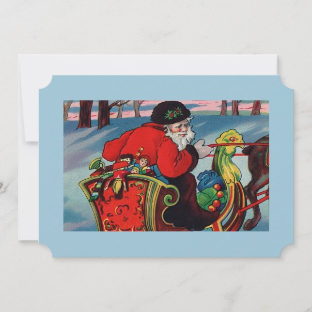 Victorian Santa Invitation (Front)