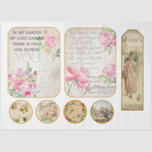 Victorian  Shabby Chic Series Design 13 Tissue Paper