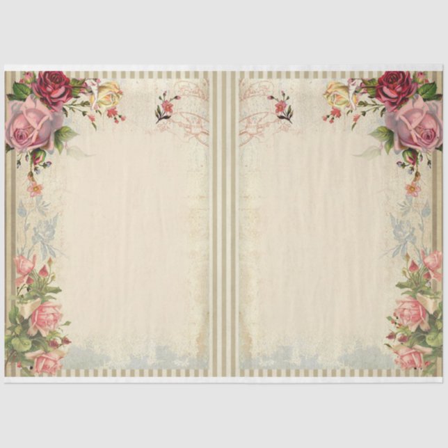 Victorian  Shabby Chic Series Design 18 Tissue Paper (Front)