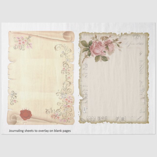 Victorian  Shabby Chic Series Design 8 Tissue Paper (Front)
