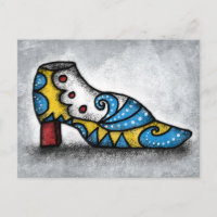 Victorian Shoe Postcard