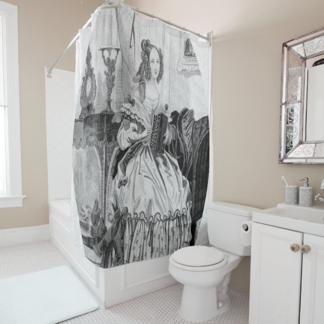 Victorian shower curtain (In Situ)