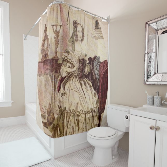 Victorian shower curtain (In Situ)