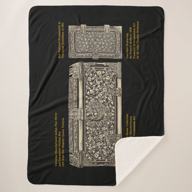 Victorian Silver Writing Box on Sherpa Blanket (Front)