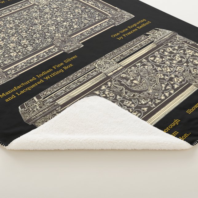 Victorian Silver Writing Box on Sherpa Blanket (3/4)