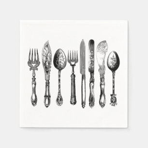 Victorian silverware silver napkin