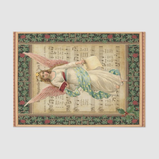 Victorian Singing Angel Tissue Paper (Front)