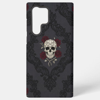 Victorian Skull & Roses Damask Phone Case