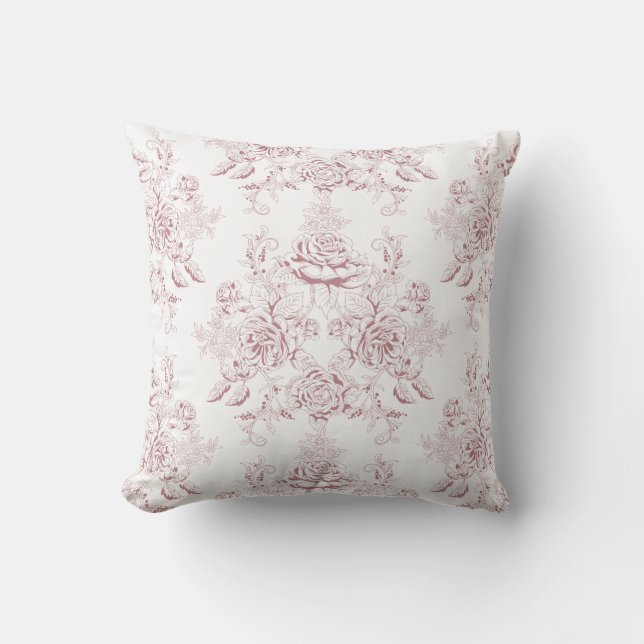 Victorian,soft yellow, soft pink,floral,pattern,vi cushion (Front)