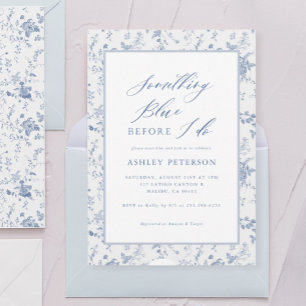 Victorian Something Blue I Do Bridal Shower Invitation