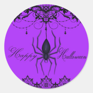 Victorian Spider Berry Halloween Stickers