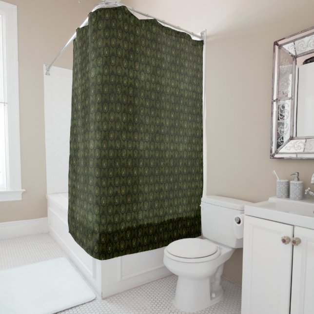 Victorian Spiders Shower Curtain (In Situ)