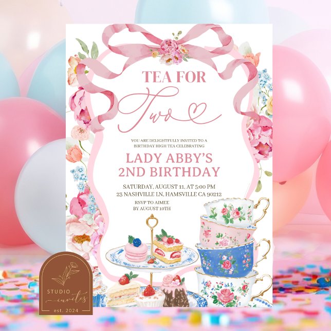  Victorian Spring Floral 2nd Birthday party Invitation (Creator Uploaded)