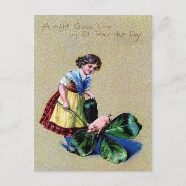 Victorian St Patrick's Day Postcard (Front)