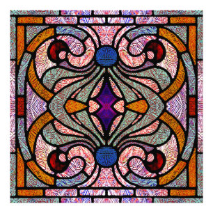 Victorian Stained Glass in Shards of Color Photo Print