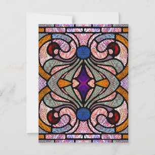 Victorian Stained Glass in Shards of Colour Postcard