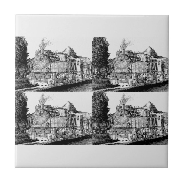 Victorian Steam Trains  Tile (Front)
