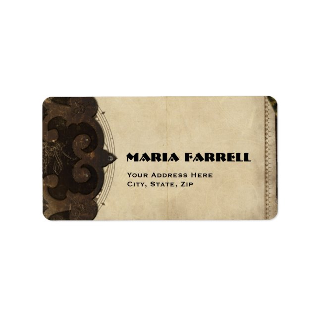 Victorian Steampunk Address Labels (Front)