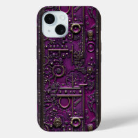 Victorian Steampunk Gear Amethyst Purple