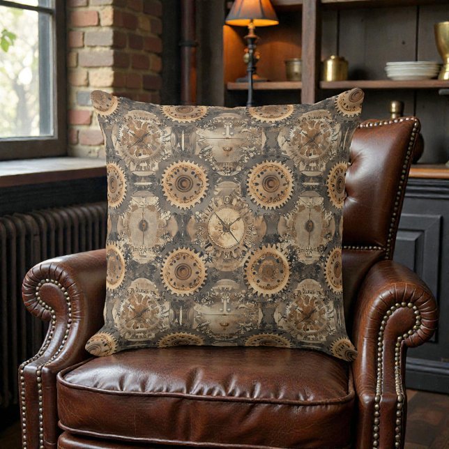 Victorian Steampunk Gears Cushion (Creator Uploaded)