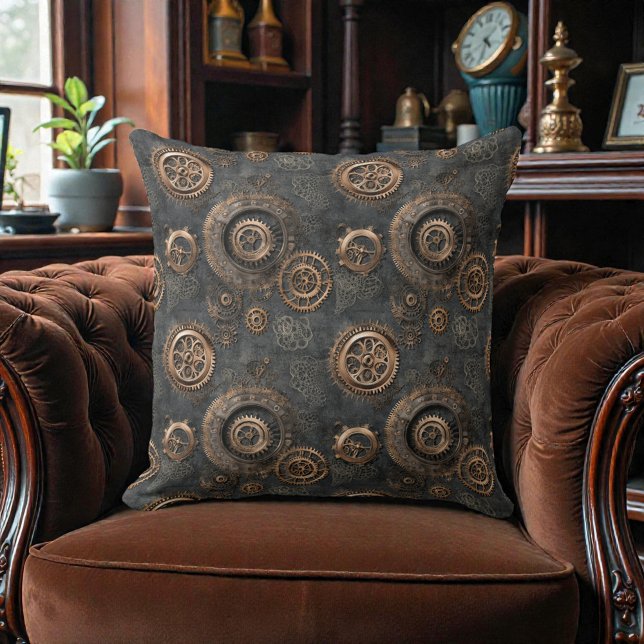 Victorian Steampunk Gears Cushion (Creator Uploaded)