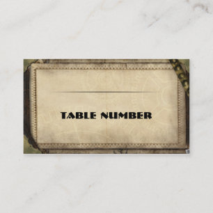Victorian Steampunk Reception Placecards. Place Card