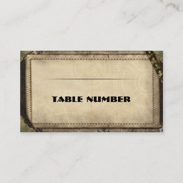 Victorian Steampunk Reception Placecards. Place Card (Front)