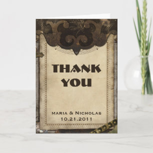 Victorian Steampunk Thank You Card