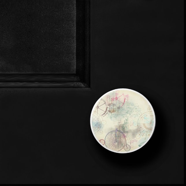 Victorian Steampunk | Watercolor Grunge Pastel Ceramic Knob (Creator Uploaded)