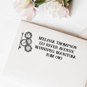 Victorian Steampunk Wedding Self-inking Stamp