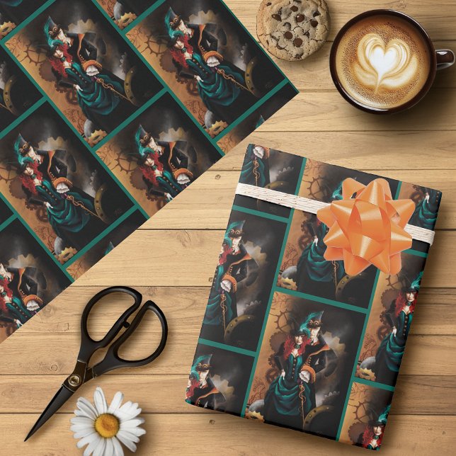 Victorian Steampunk Wedding Wrapping Paper (Creator Uploaded)